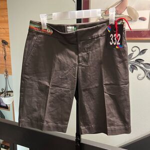 Birdies Brown Women's Bermudas with Colorful Trim #DP332